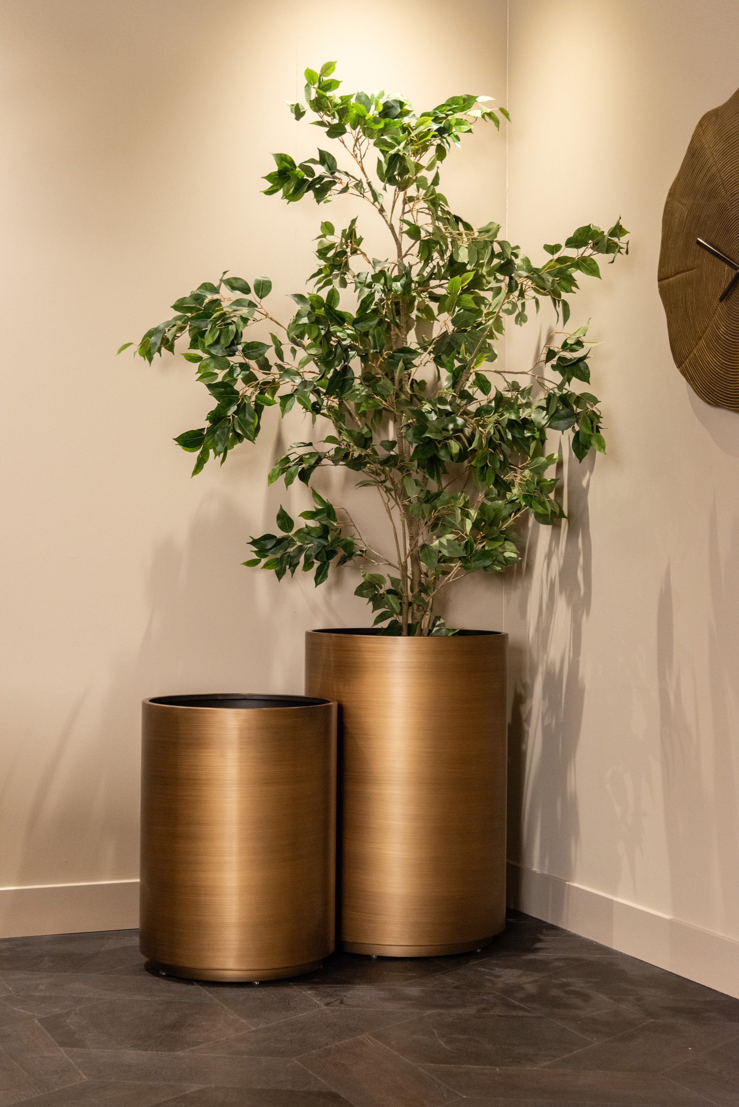 Planter Dira brushed gold 50Ø