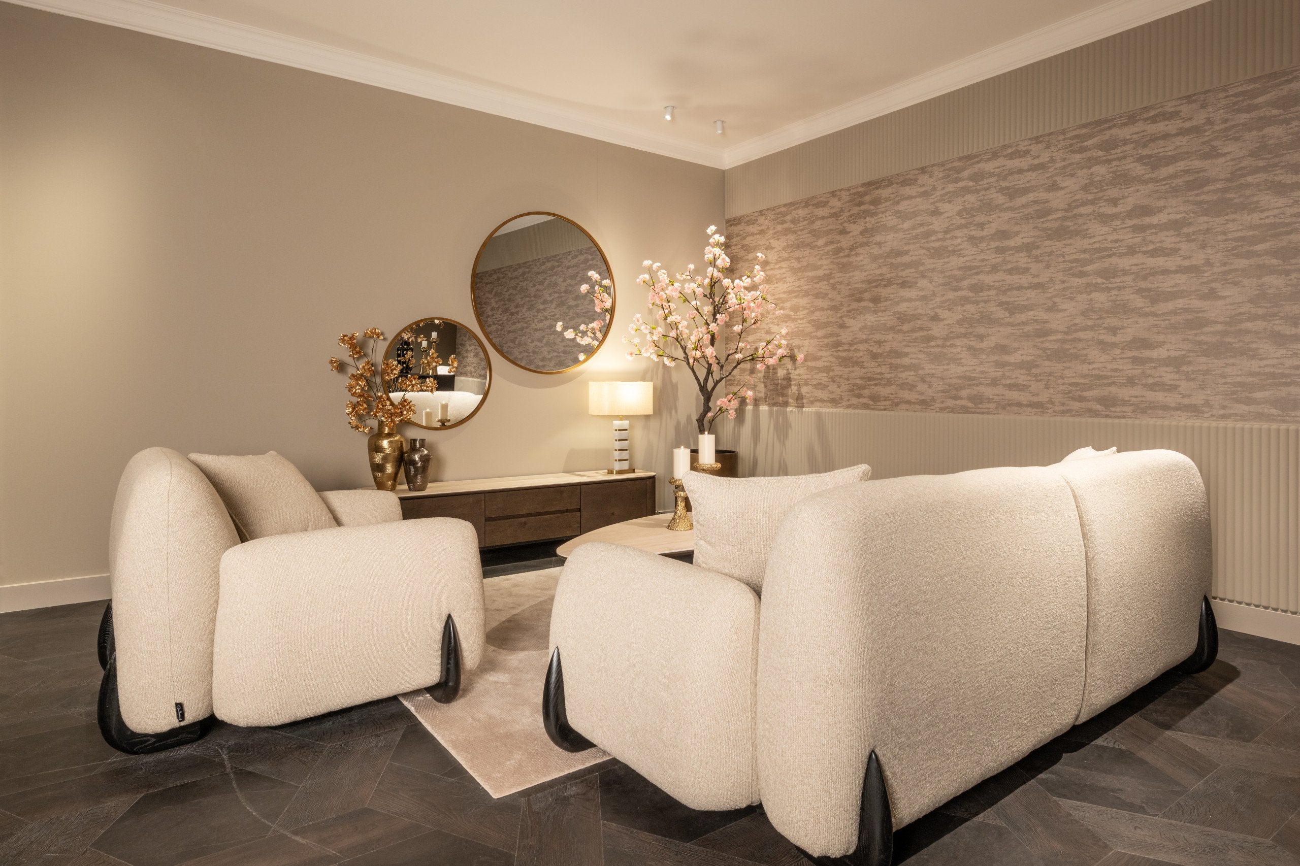 Mirror Maesa gold 90Ø