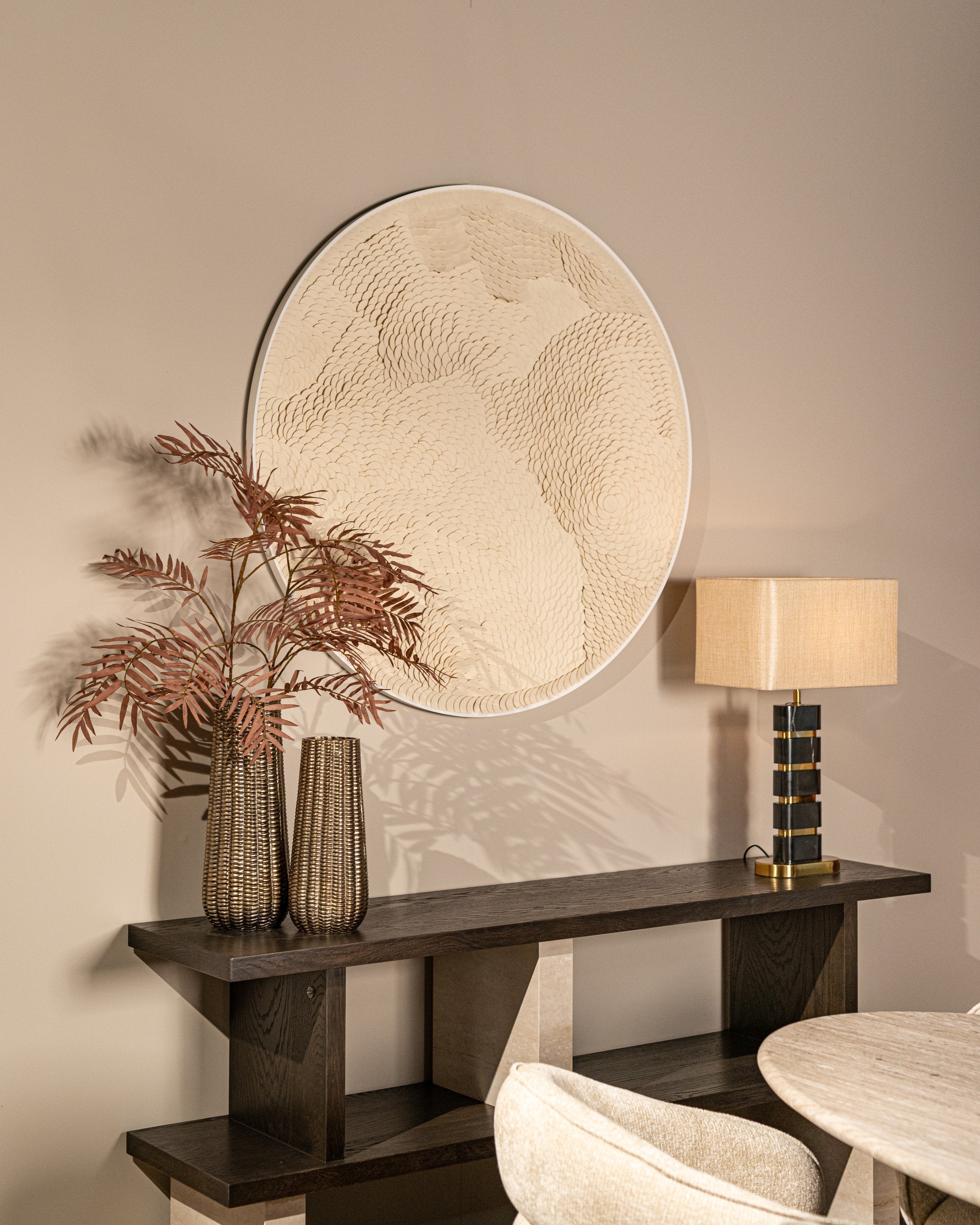 Vase Loran brushed gold small