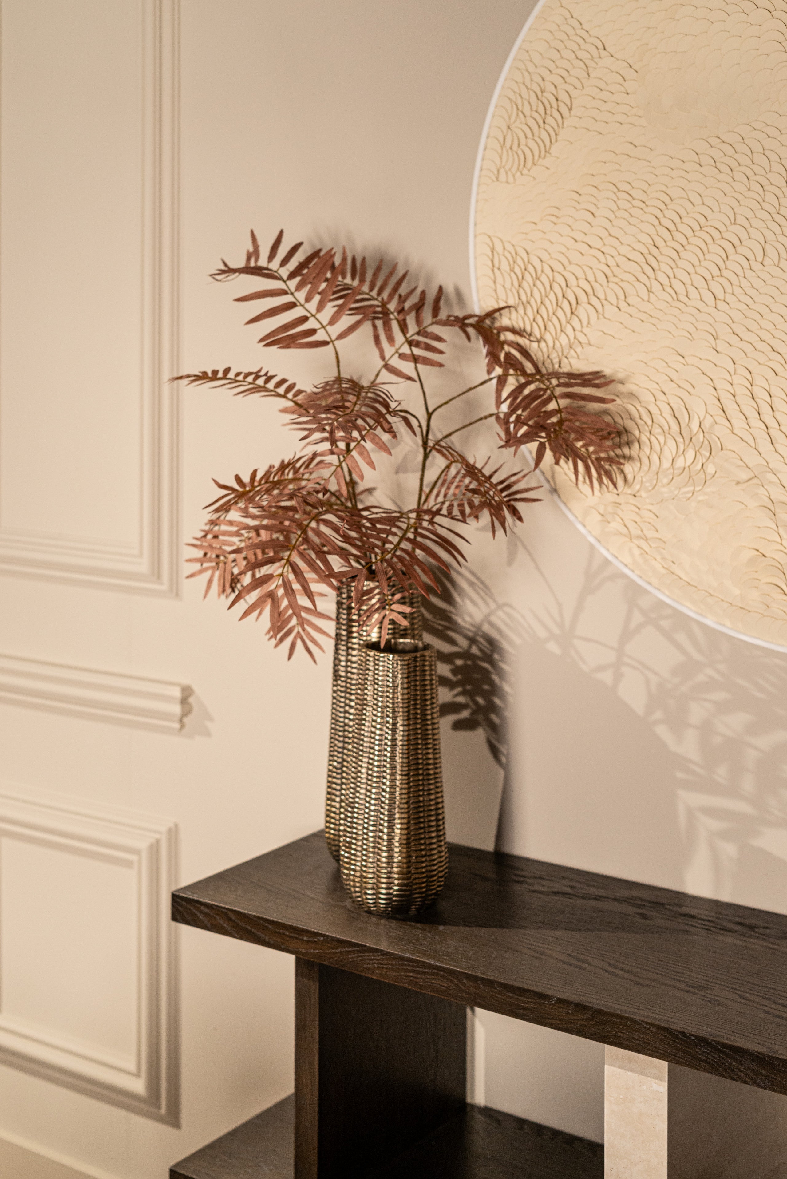 Vase Loran brushed gold large
