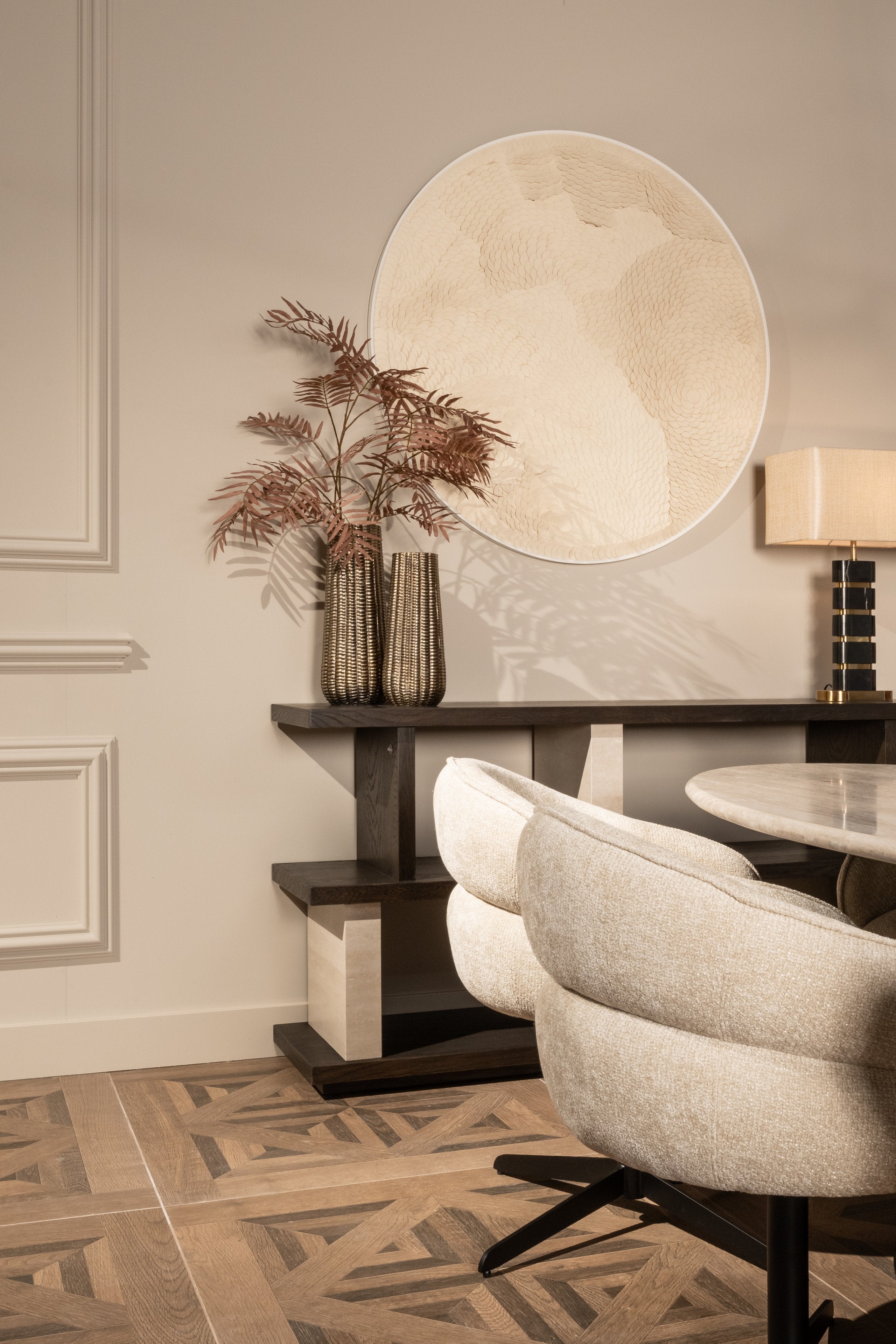 Vase Loran brushed gold small