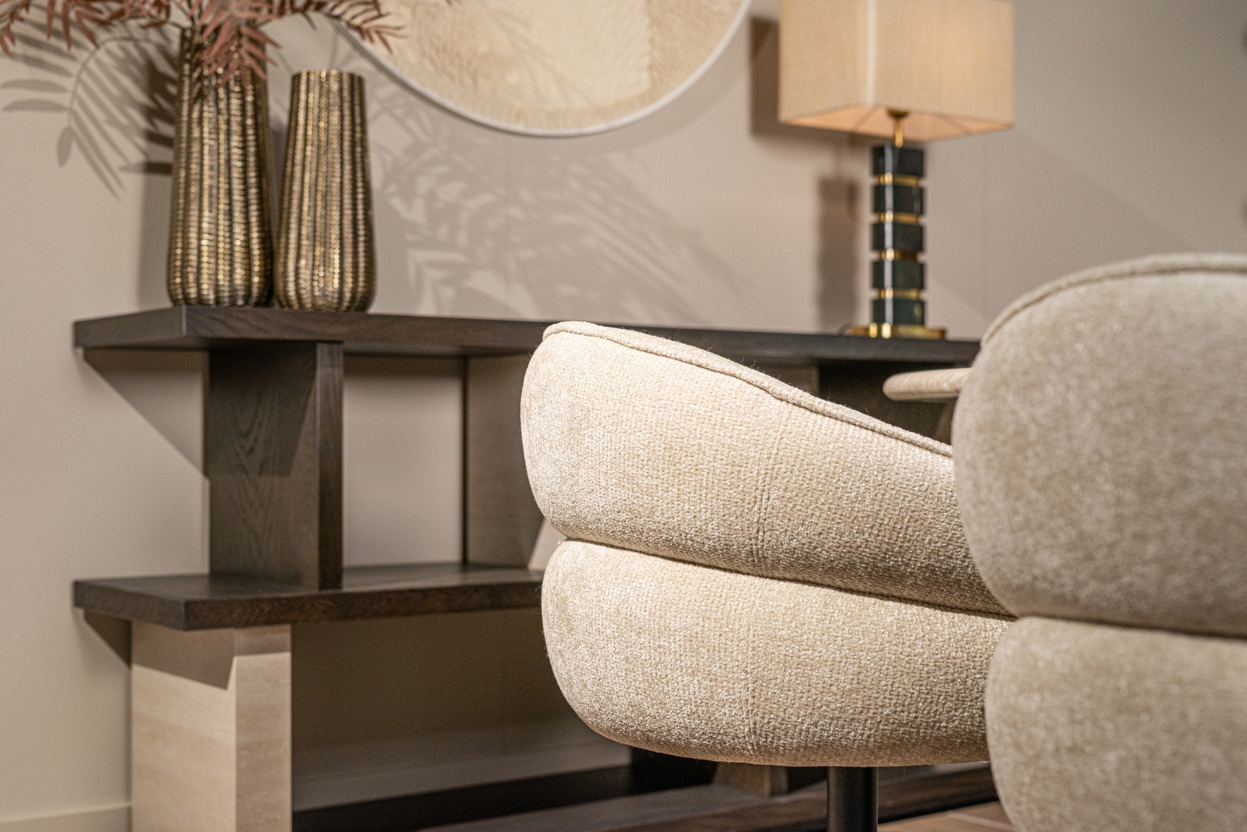 Vase Loran brushed gold small