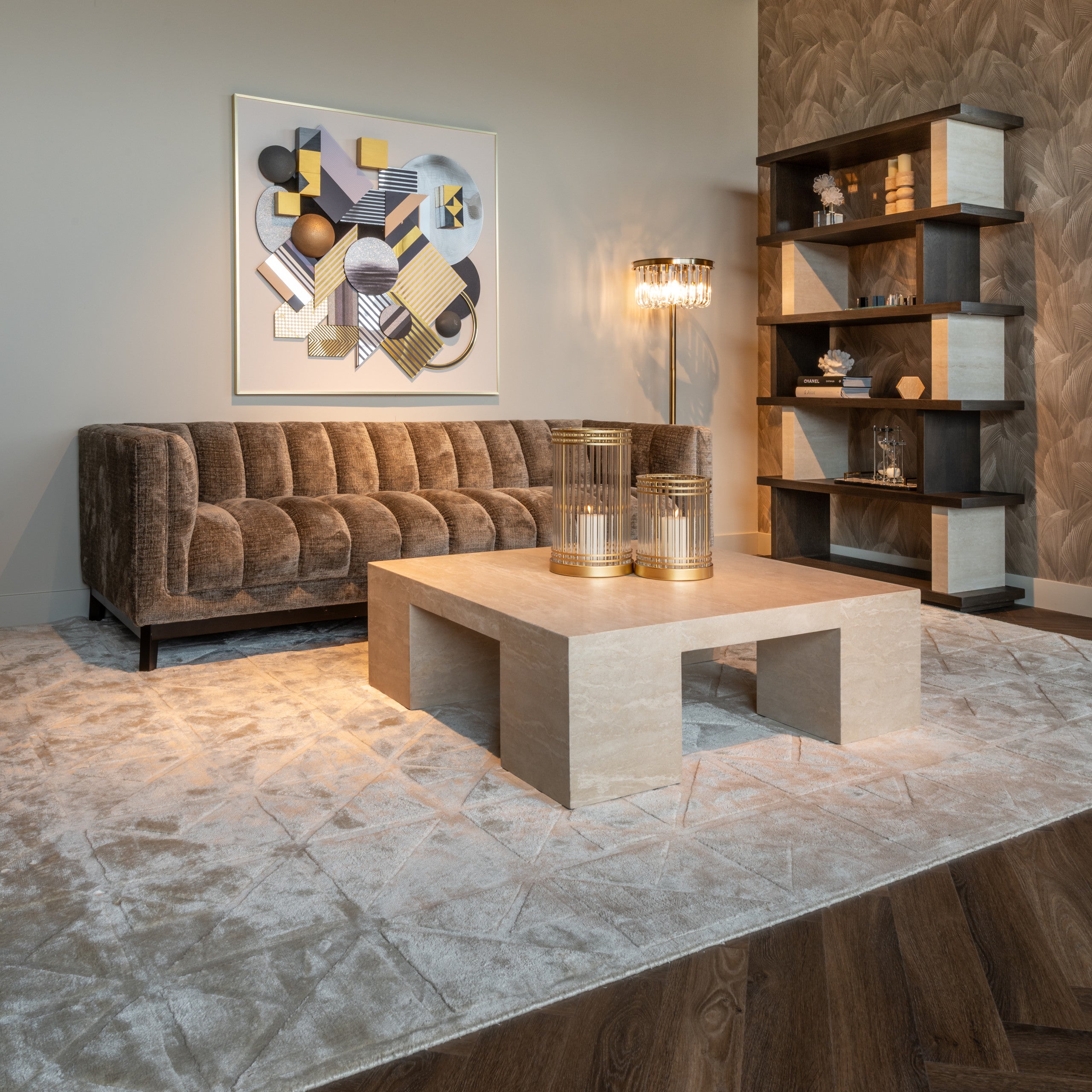 Wall art 3D Block black/gold