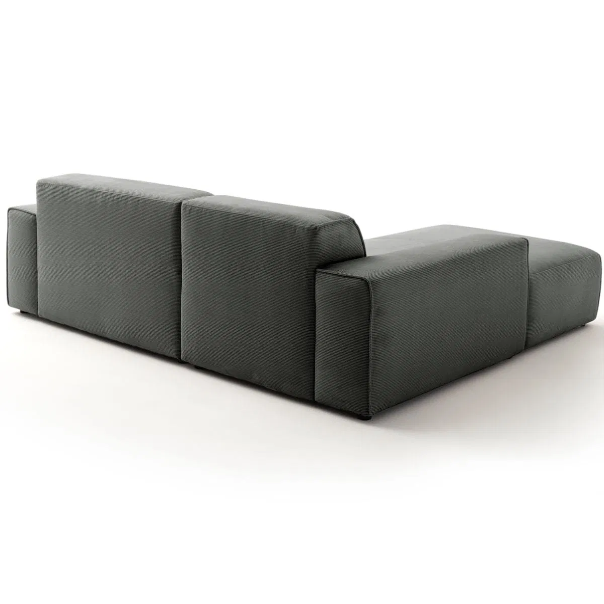 Sofa Linton – Dark Grey – 2.5-Seater with Lounge 228 x 189 cm