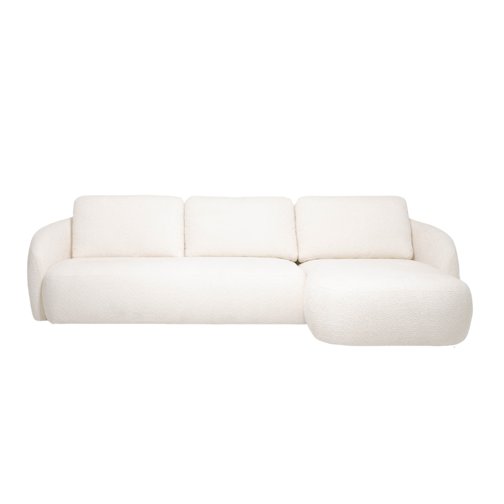 Sofa Monroe – Ivory White Modern Corner Sofa 287×165 cm