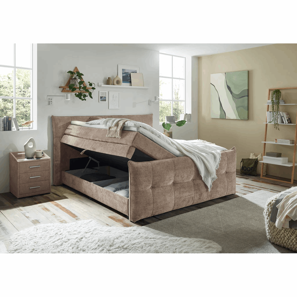 Boxspring Gallardo - Brown | Includes Base and Topper