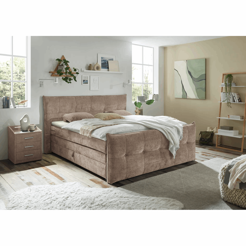 Boxspring Gallardo - Brown | Includes Base and Topper