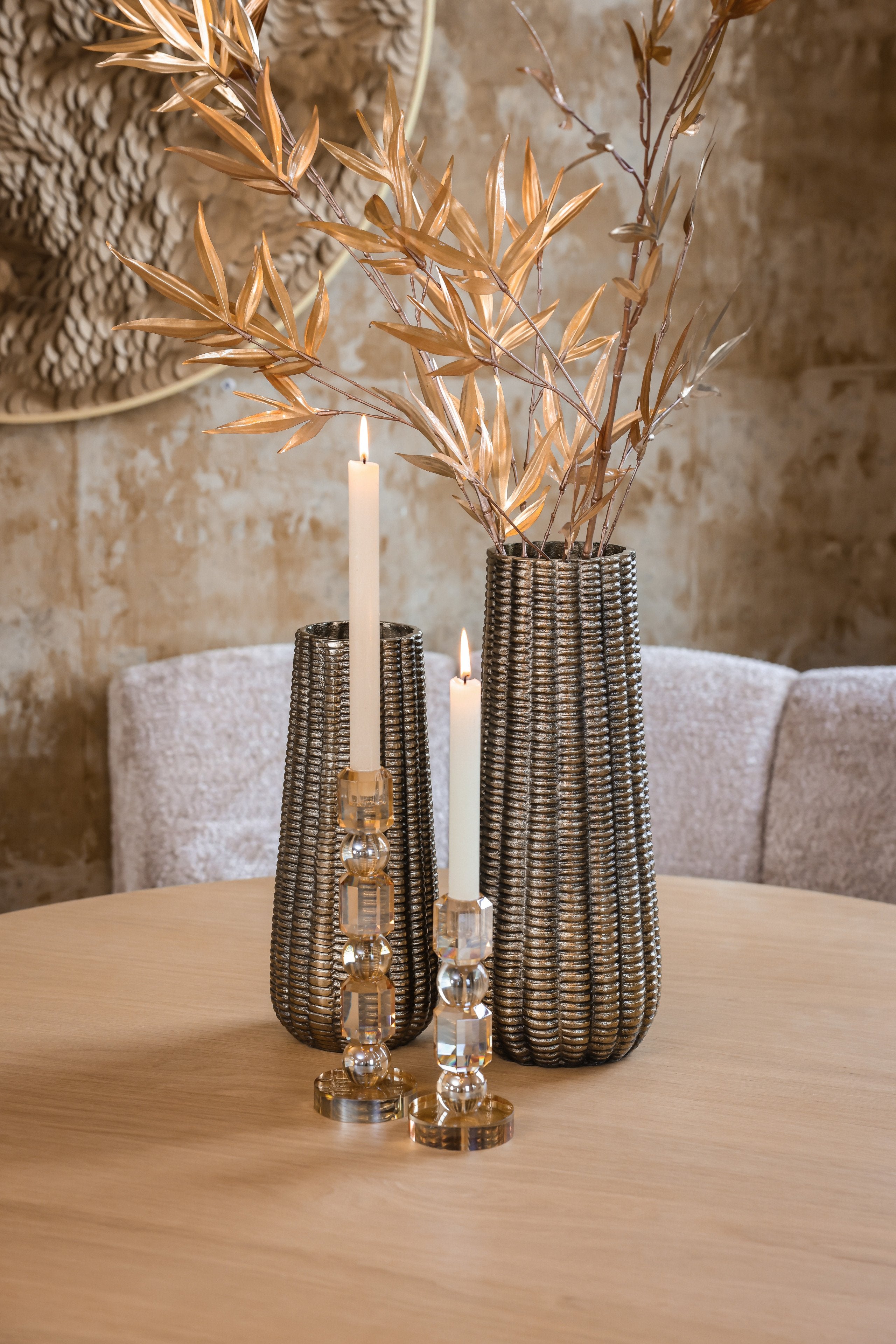 Vase Loran brushed gold small