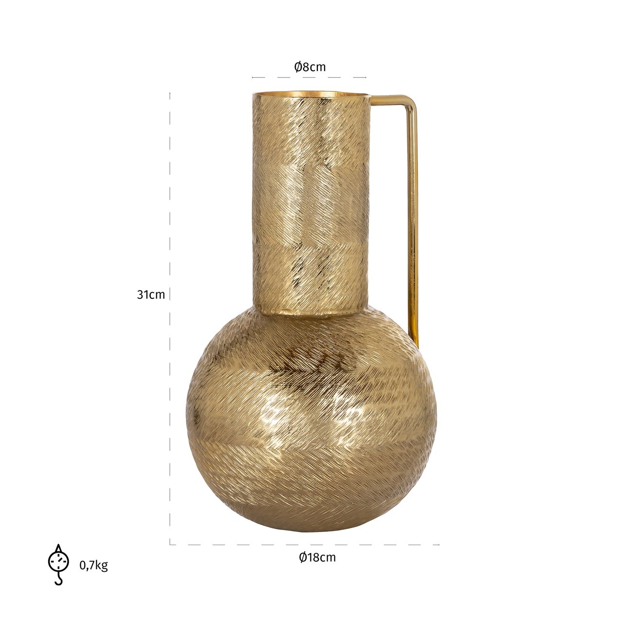Vase Leia gold small