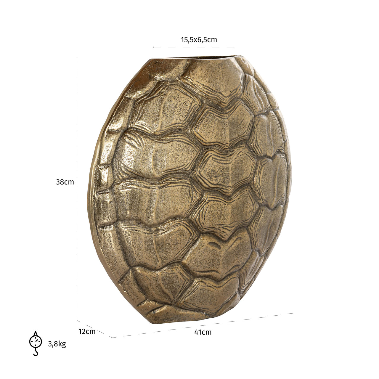 Vase Lena brushed gold