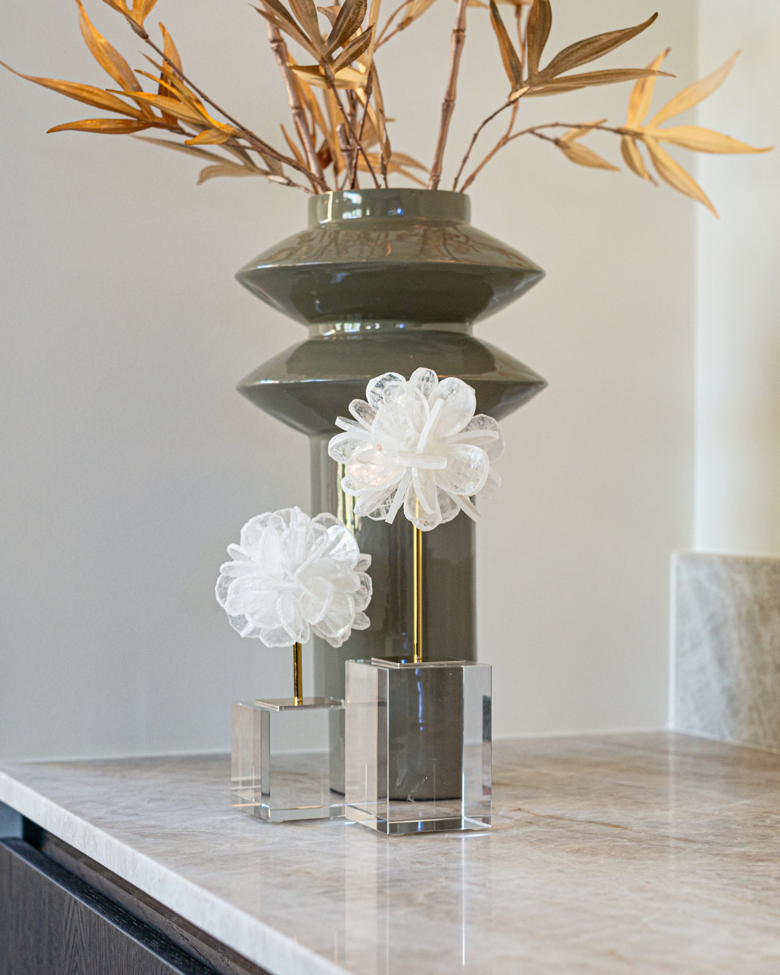 Decorative object Eline white small