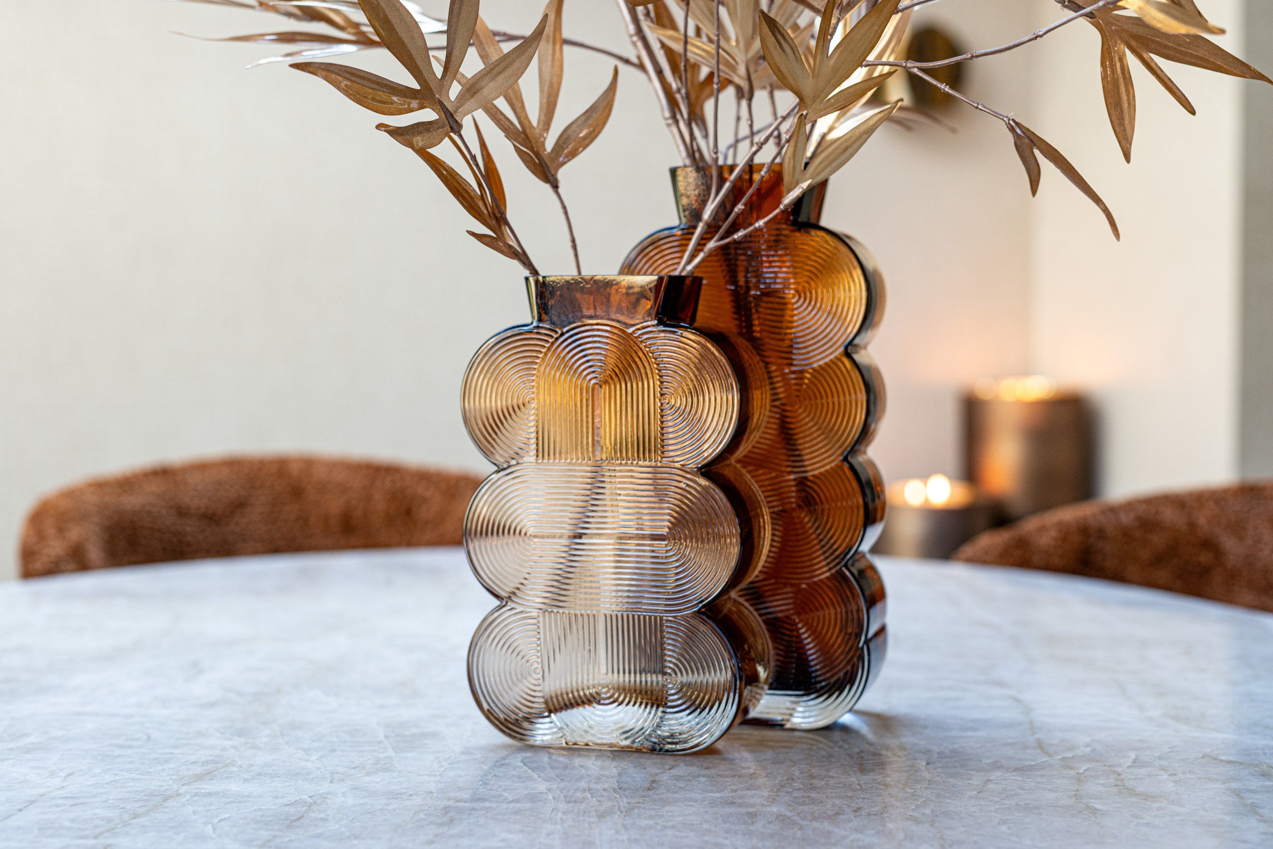 Vase Venice brown large