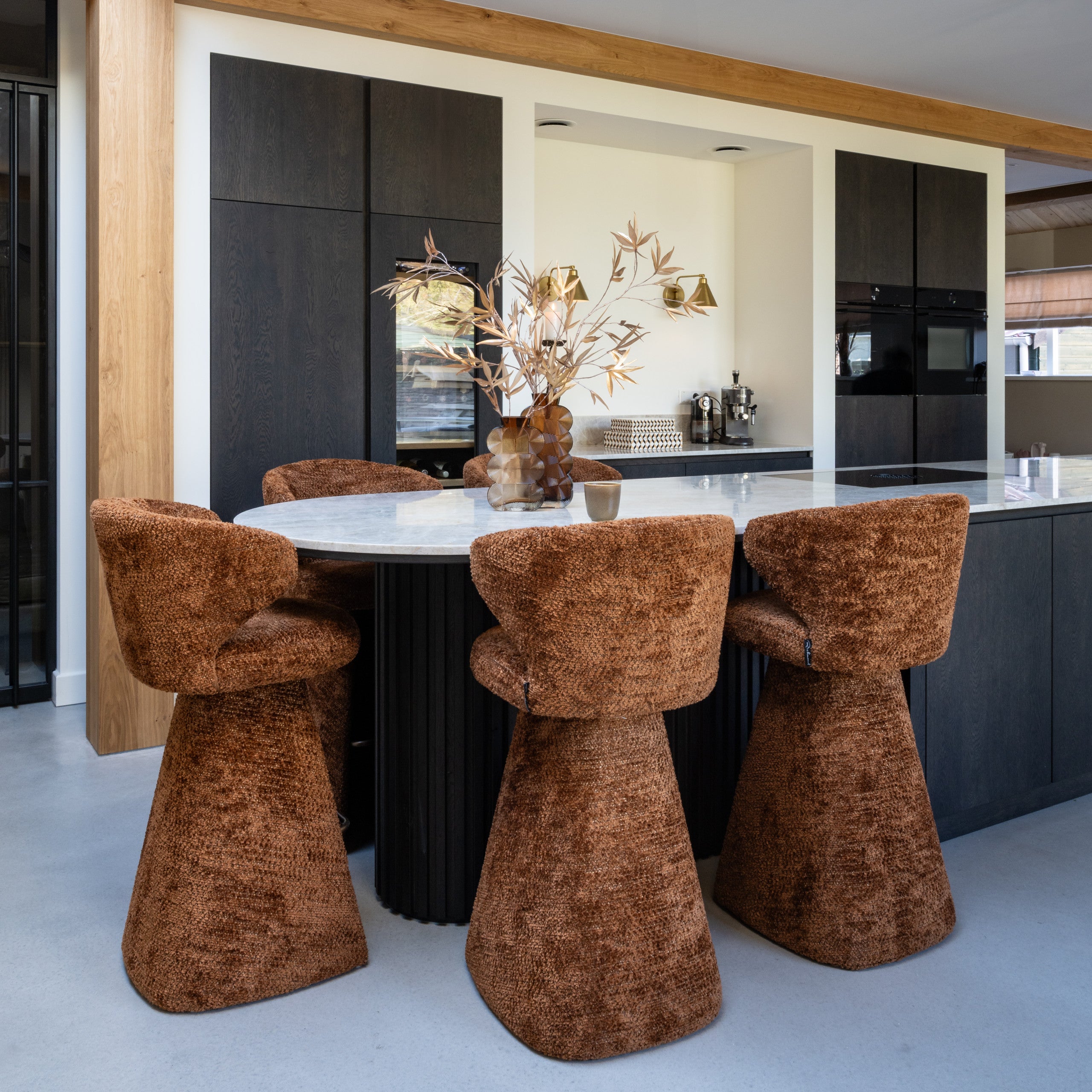 Vase Venice brown small