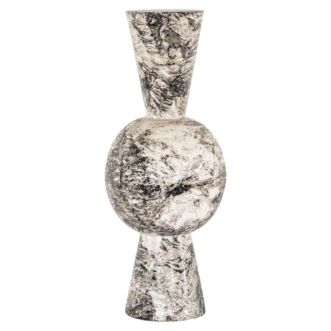 Vase Florry black/white