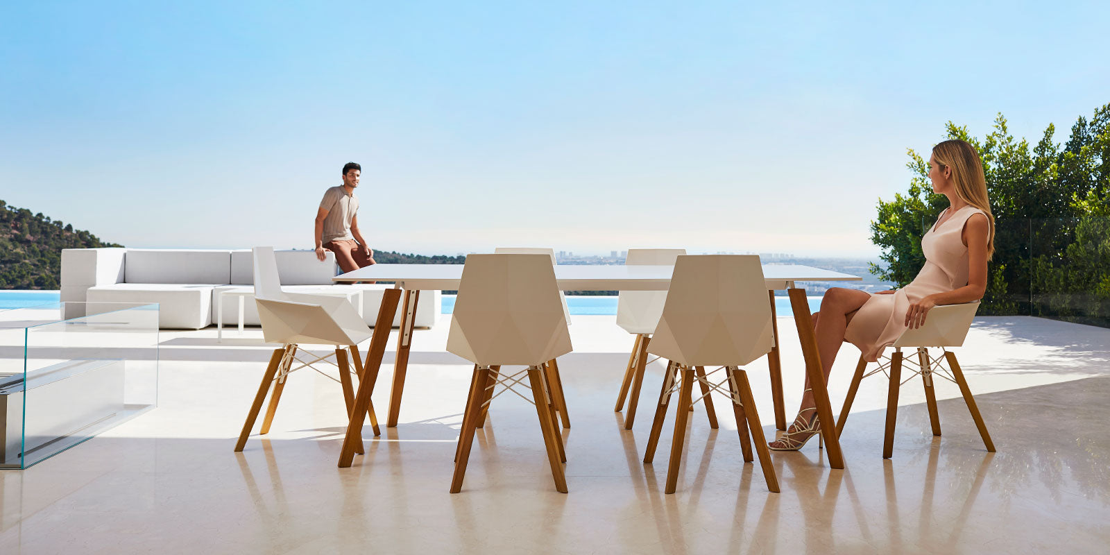 Faz - Wood High Table Ø50X105 Cm
