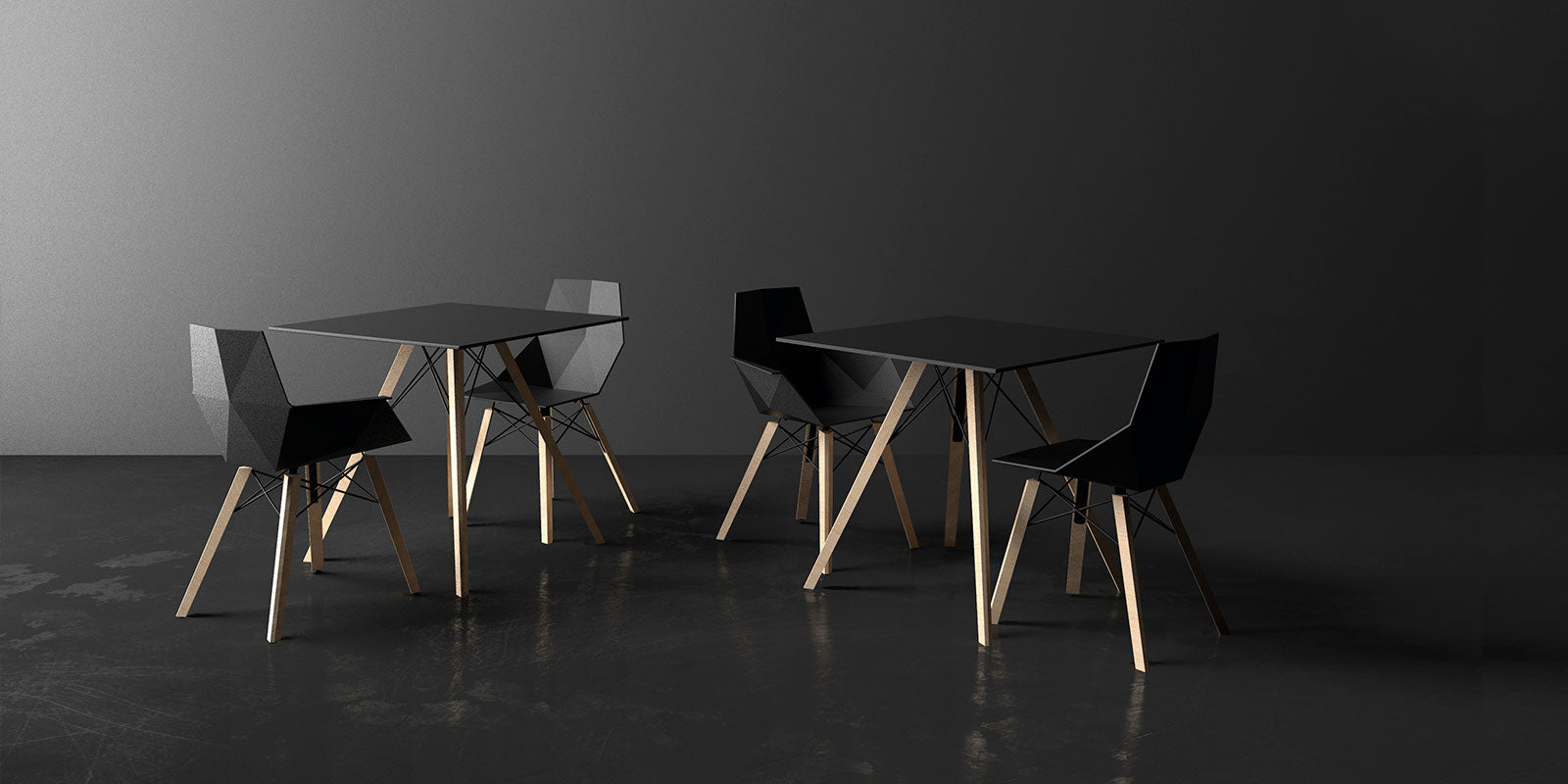 Faz - Wood Dining Table Ø80X74 Cm