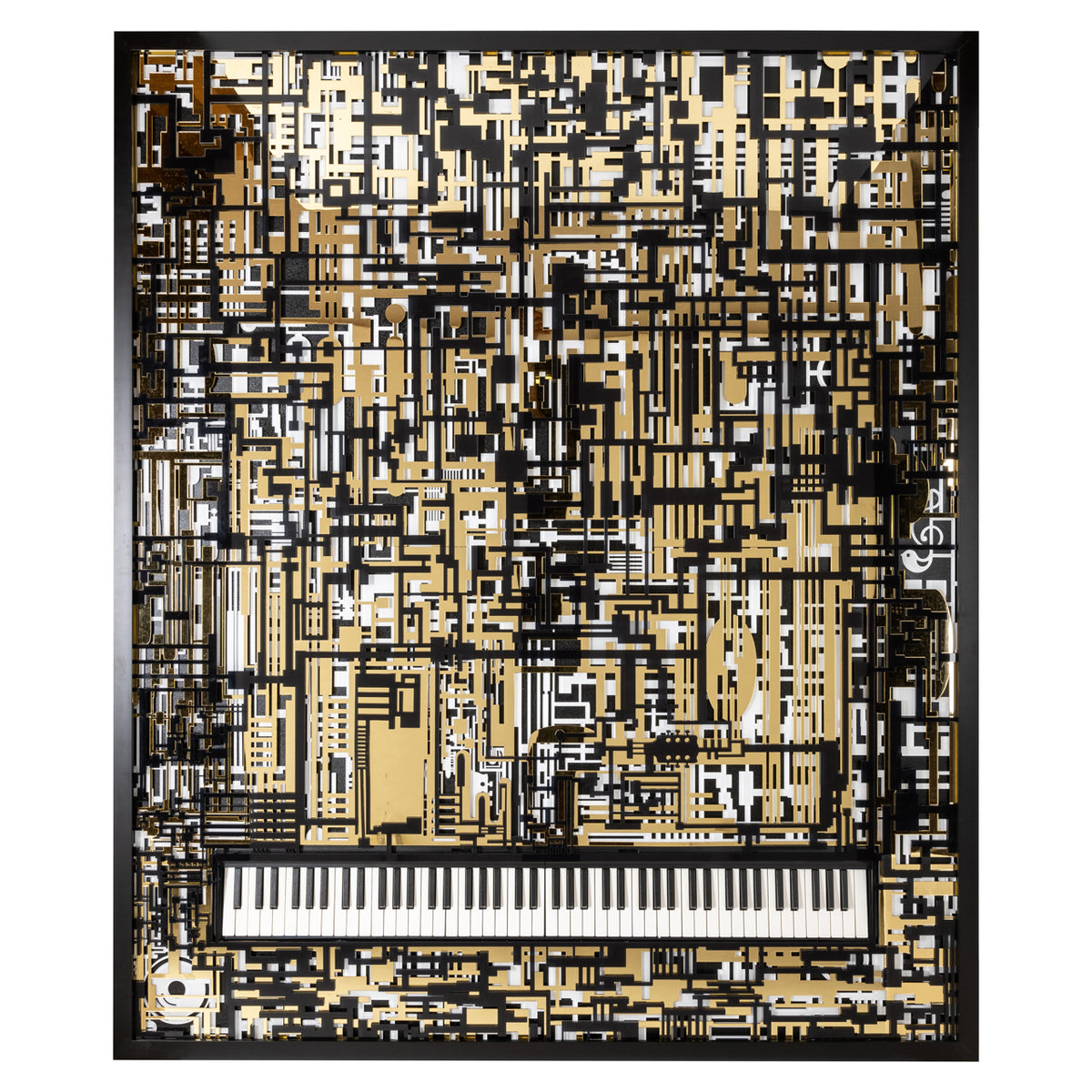 Wall art Wibi black/gold