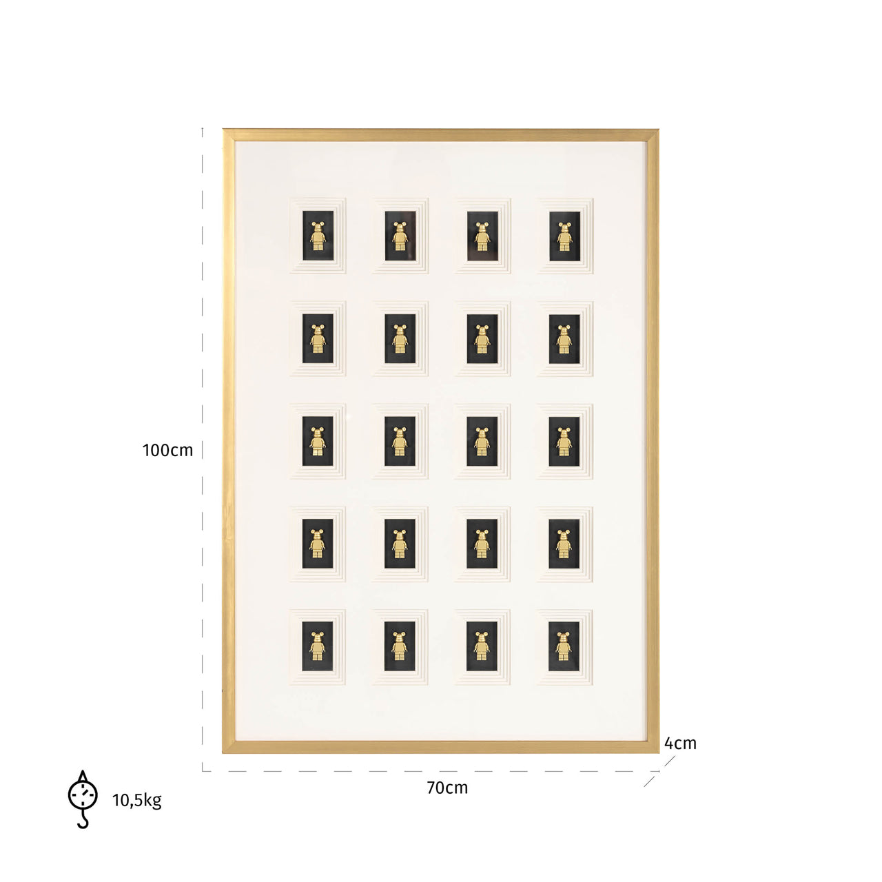 Wall art Bear black/gold