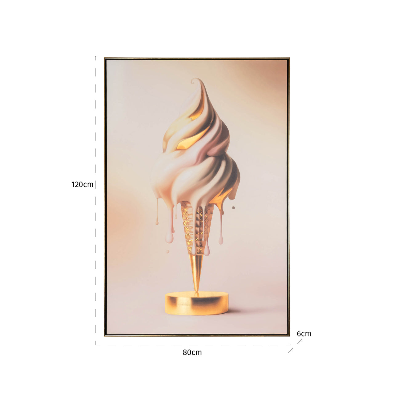 Wall art Icecream gold