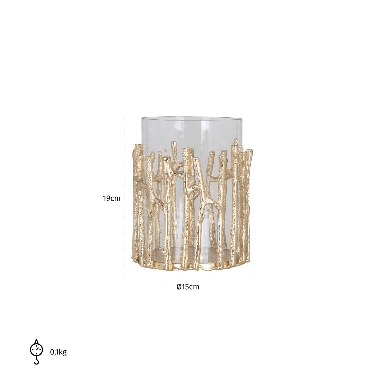 Hurricane light Loretta gold small