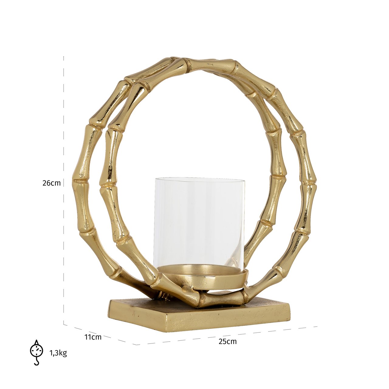 Hurricane light Merlyn gold small