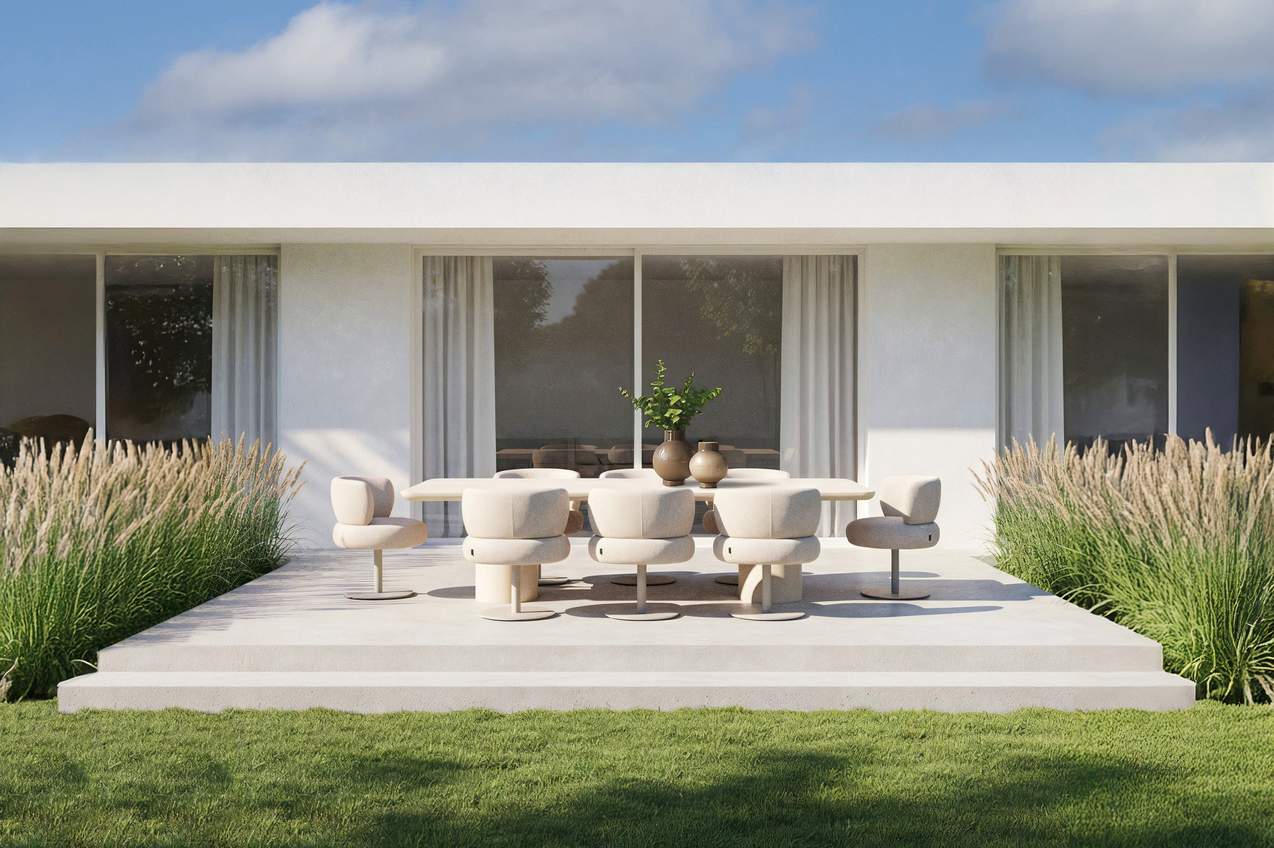 Outdoor dining table Urban Bloom sandstone 280