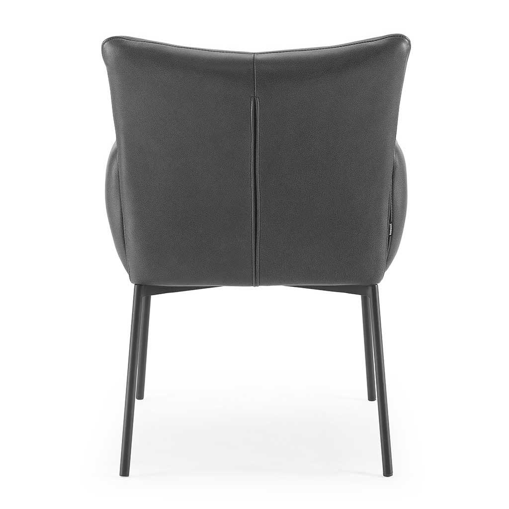Stoel Ancona Zwart Leer