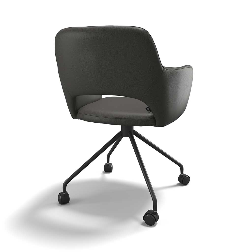 Stoel Jolly Zwart Leer