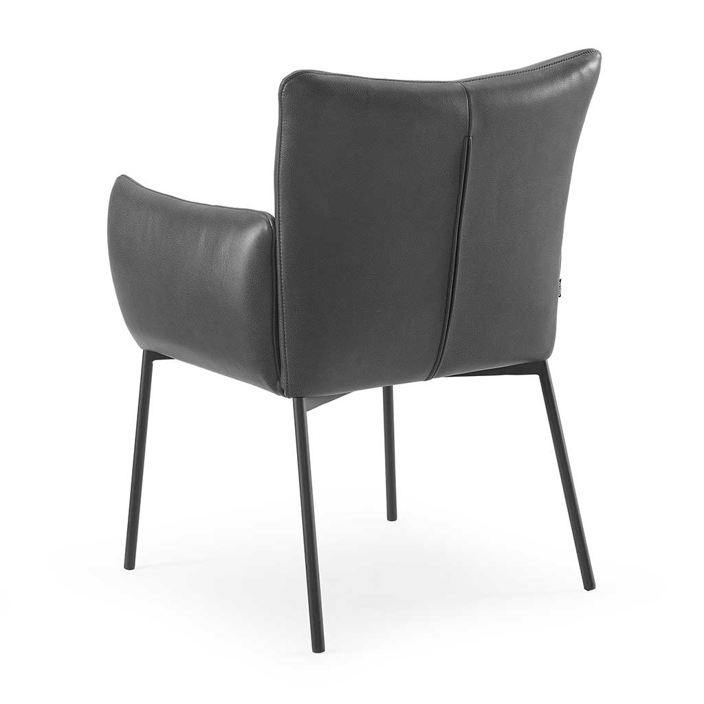 Stoel Ancona Zwart Leer