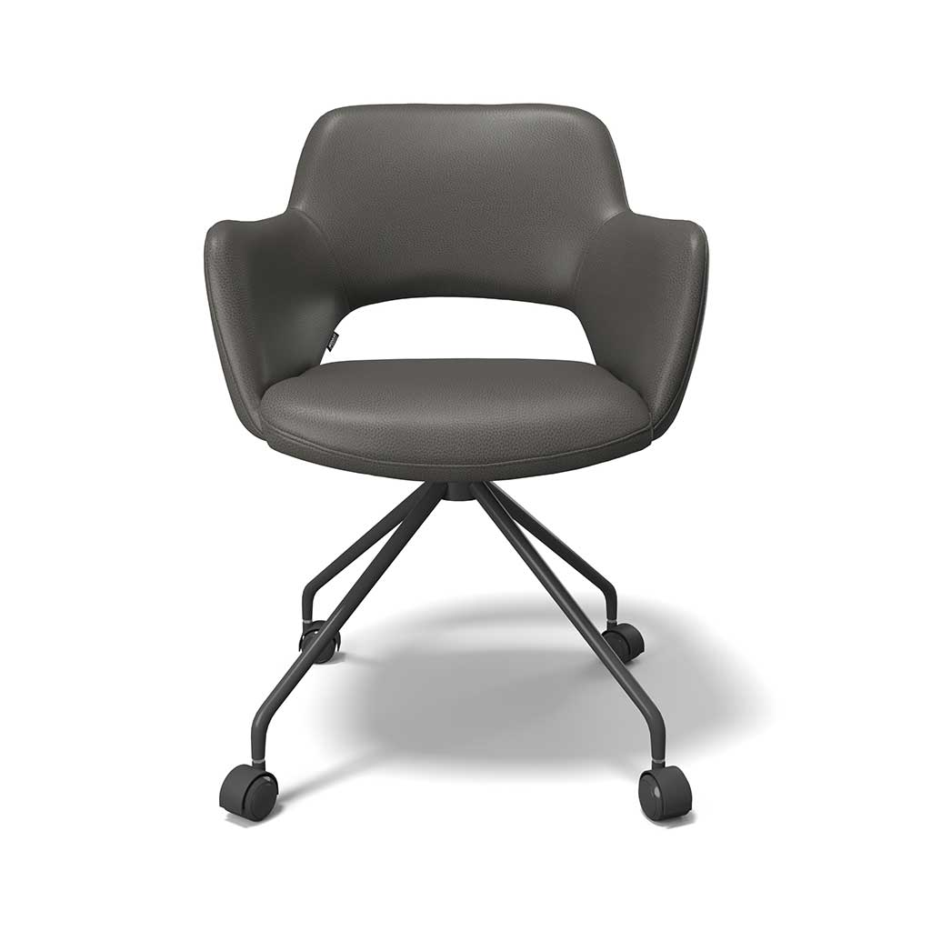 Stoel Jolly Zwart Leer